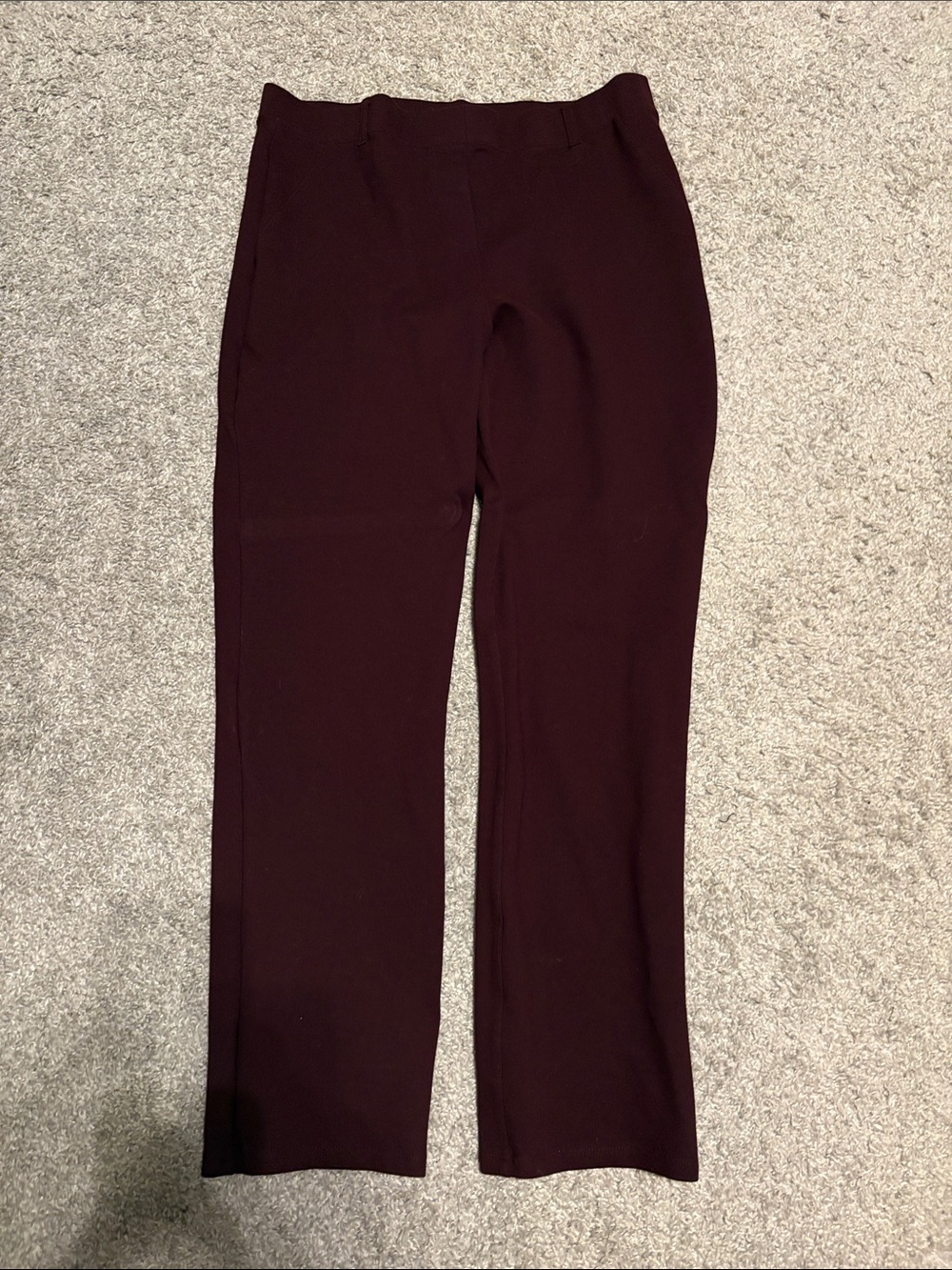 Quince Straight-Leg Pants in Deep Burgundy